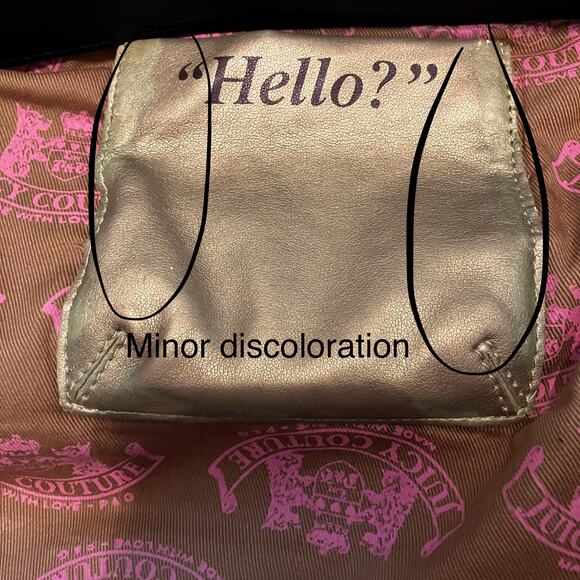 VTG Y2K Juicy Couture Purse Black Leather Studded Satchel Bikercore Grunge Goth - Picture 16 of 16